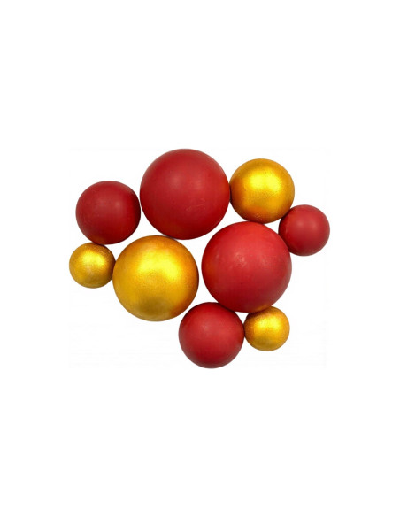 Набір "Кулі святкові шоколадні" Червоні - Золото