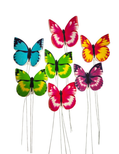 Набір цукрового кондитерського декору для тортиків "Метелики кольорові"