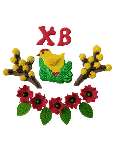 Набір кондитерського декору для випічки №5 "Пасхальний з маками та курчатком"