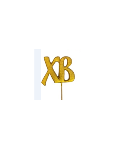Набір пасхального кондитерського декору для випічки "ХВ" (об'ємні) Золото