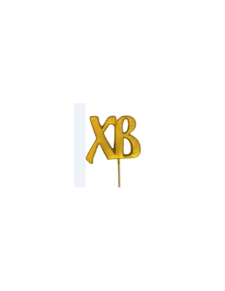 Набір пасхального кондитерського декору для випічки "ХВ" (об'ємні) Золото